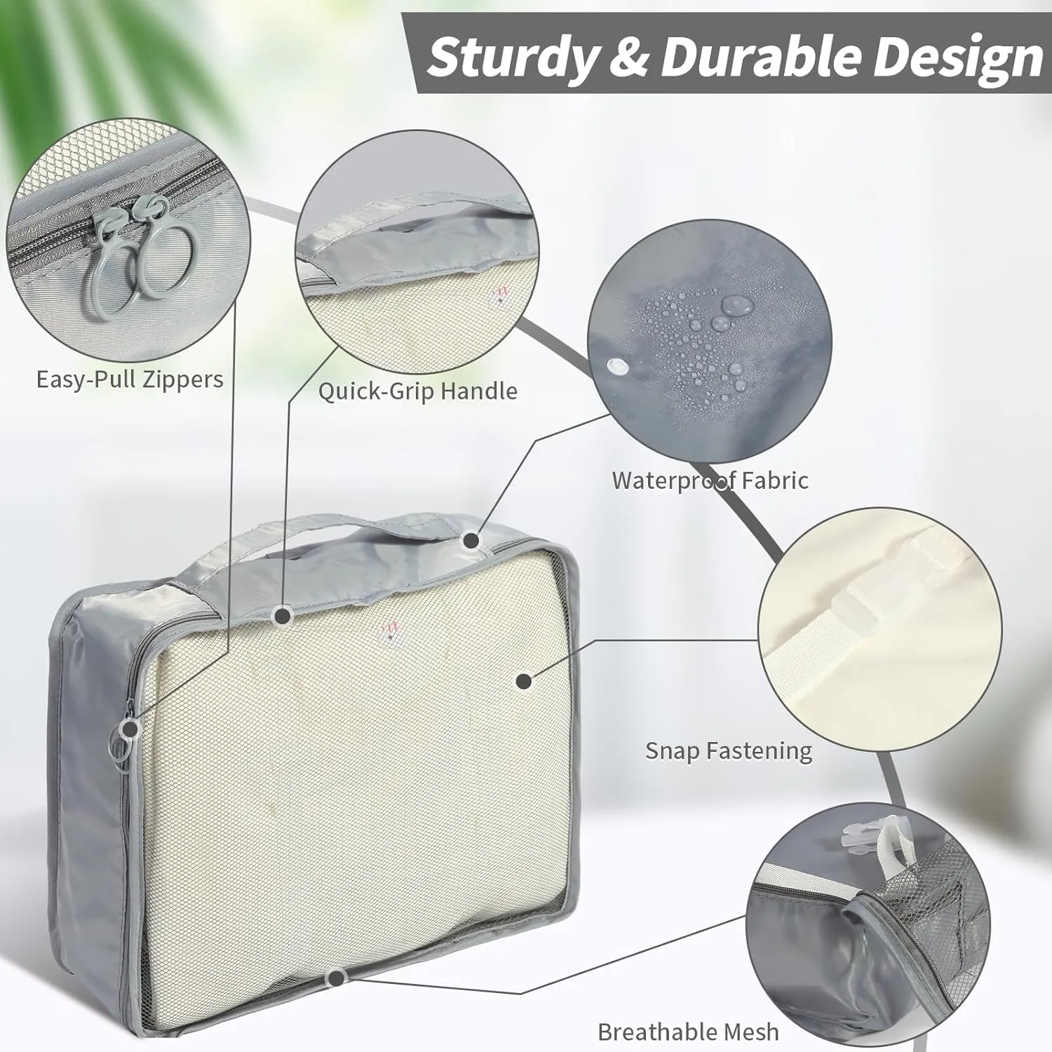 12PCS Packing Cubes for Suitcases, Travel Luggage Organizer Bags, Packing Cubes Luggage Packing Organizers for Travel Accessories, Grey