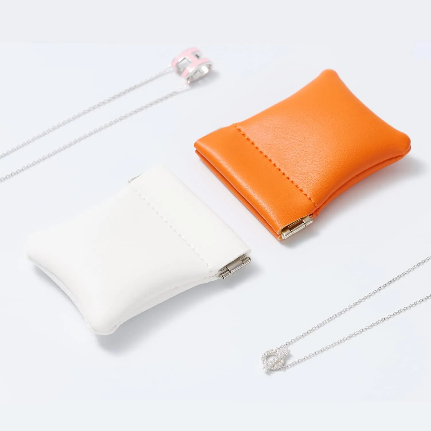 2 Pack PU Leather Slim Engagement Wedding Ring Pouch Leather Jewelry Pouch Christmas,Wedding Party Favor Gift Bag(Green)