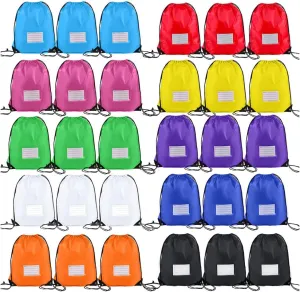 30 Pack Drawstring Bags,Bulk Draw String Backpack, DIY Gym Sports Cinch Bag Sackpack for Women Men, 10 Colors