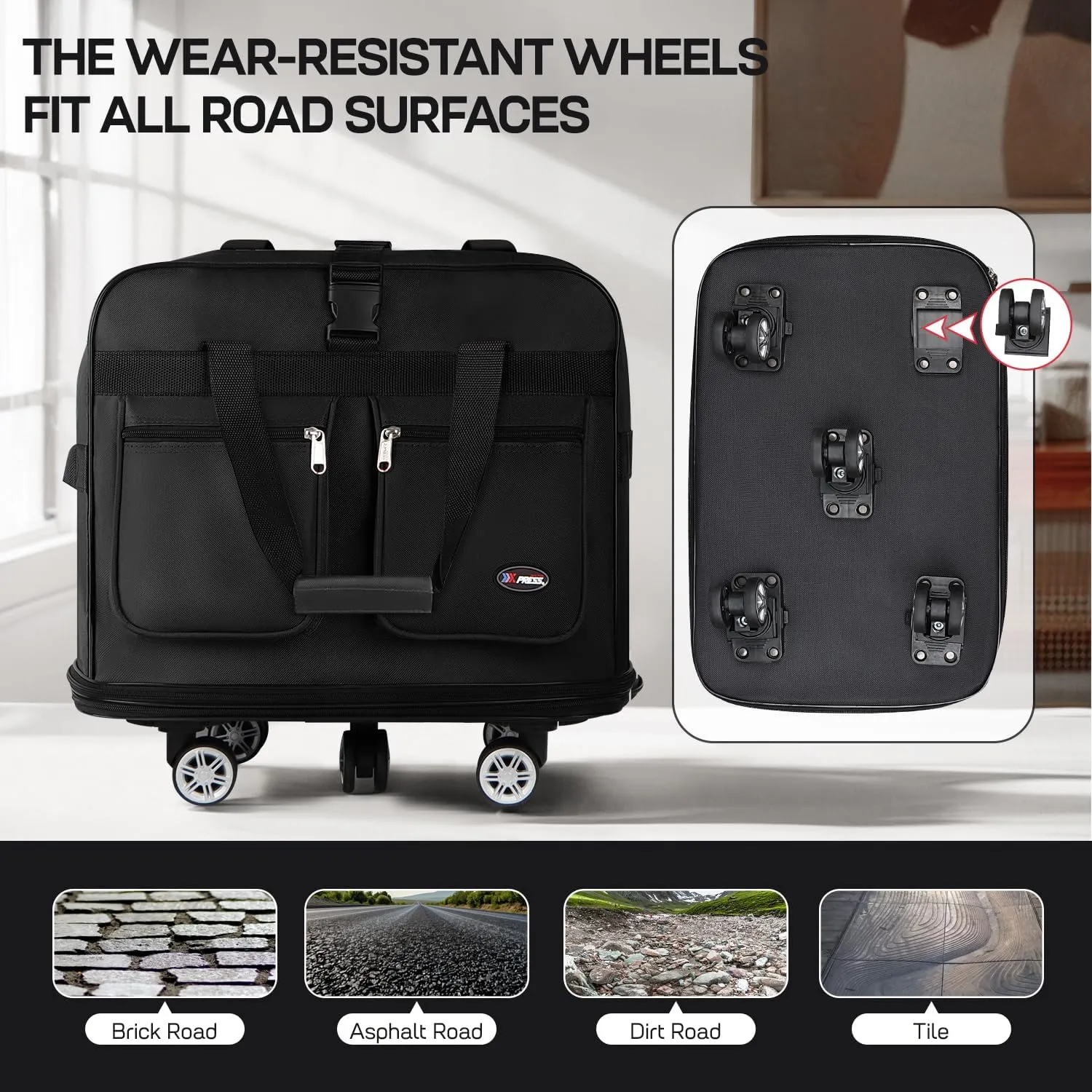 30''36''40''Rolling Duffle Bag with Wheels,Expandable Duffle Bag for Travel for Men Women,Foldable#36''Black