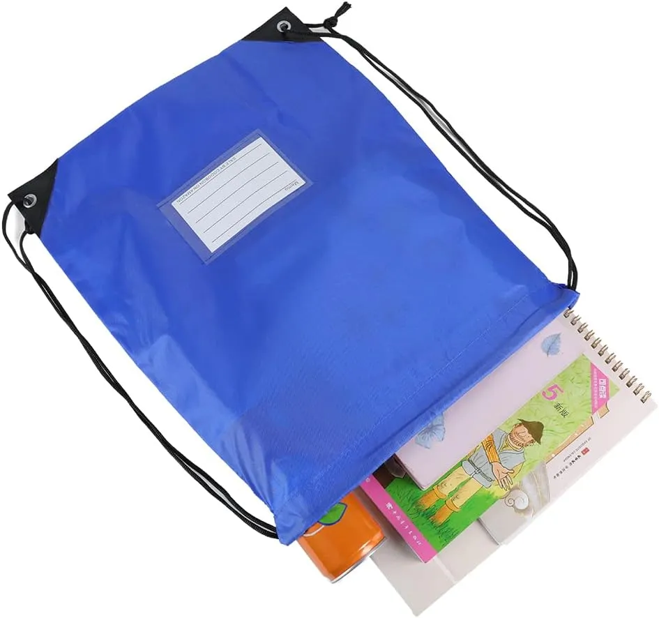 50 Pack Drawstring Bags,Bulk Draw String Backpack, DIY Gym Sports Cinch Bag Sackpack for Women Men, Blue