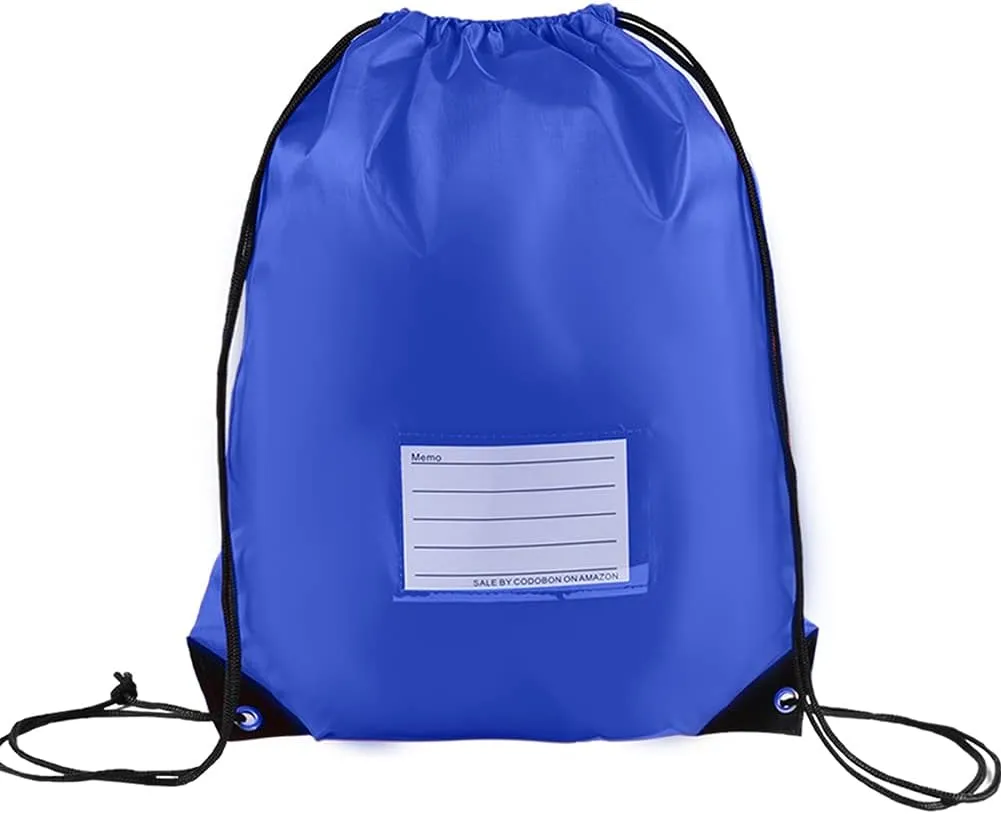 50 Pack Drawstring Bags,Bulk Draw String Backpack, DIY Gym Sports Cinch Bag Sackpack for Women Men, Blue