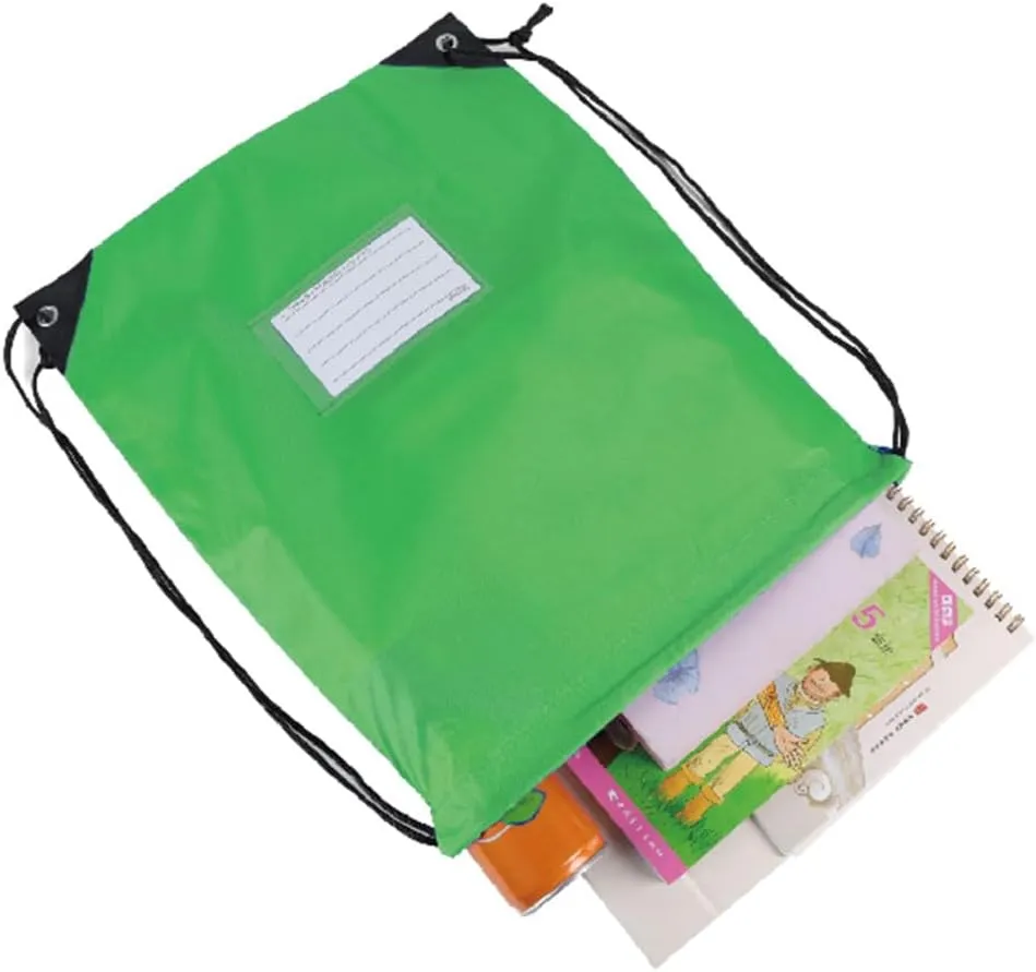 50 Pcs Drawstring Bags,Bulk Draw String Backpack, Cinch Bag Sackpack for Travel Gym Sport, Green