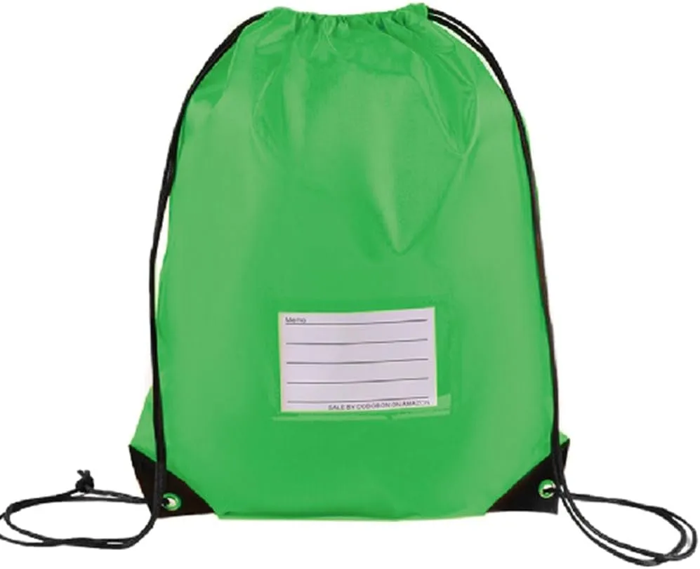 50 Pcs Drawstring Bags,Bulk Draw String Backpack, Cinch Bag Sackpack for Travel Gym Sport, Green