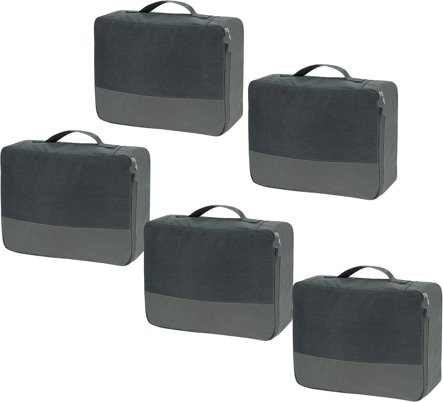 7Penn Premium Packing Cubes for Suitcase - 5pk Black Luggage Organizers Packing Cubes Set for Travel Bag and Carry On