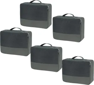 7Penn Premium Packing Cubes for Suitcase - 5pk Black Luggage Organizers Packing Cubes Set for Travel Bag and Carry On