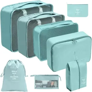 8x/Set Travel Organiser Packing Cubes Waterproof Suitcase Organiser for Woman