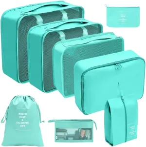 8x/Set Travel Organiser Packing Cubes Waterproof Suitcase Organiser for Woman