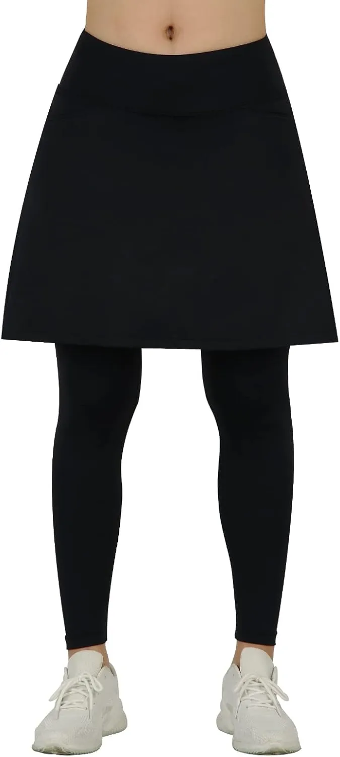 Athletic Skirt with Leggings Tennis Skirted Legging for Women with Pocket