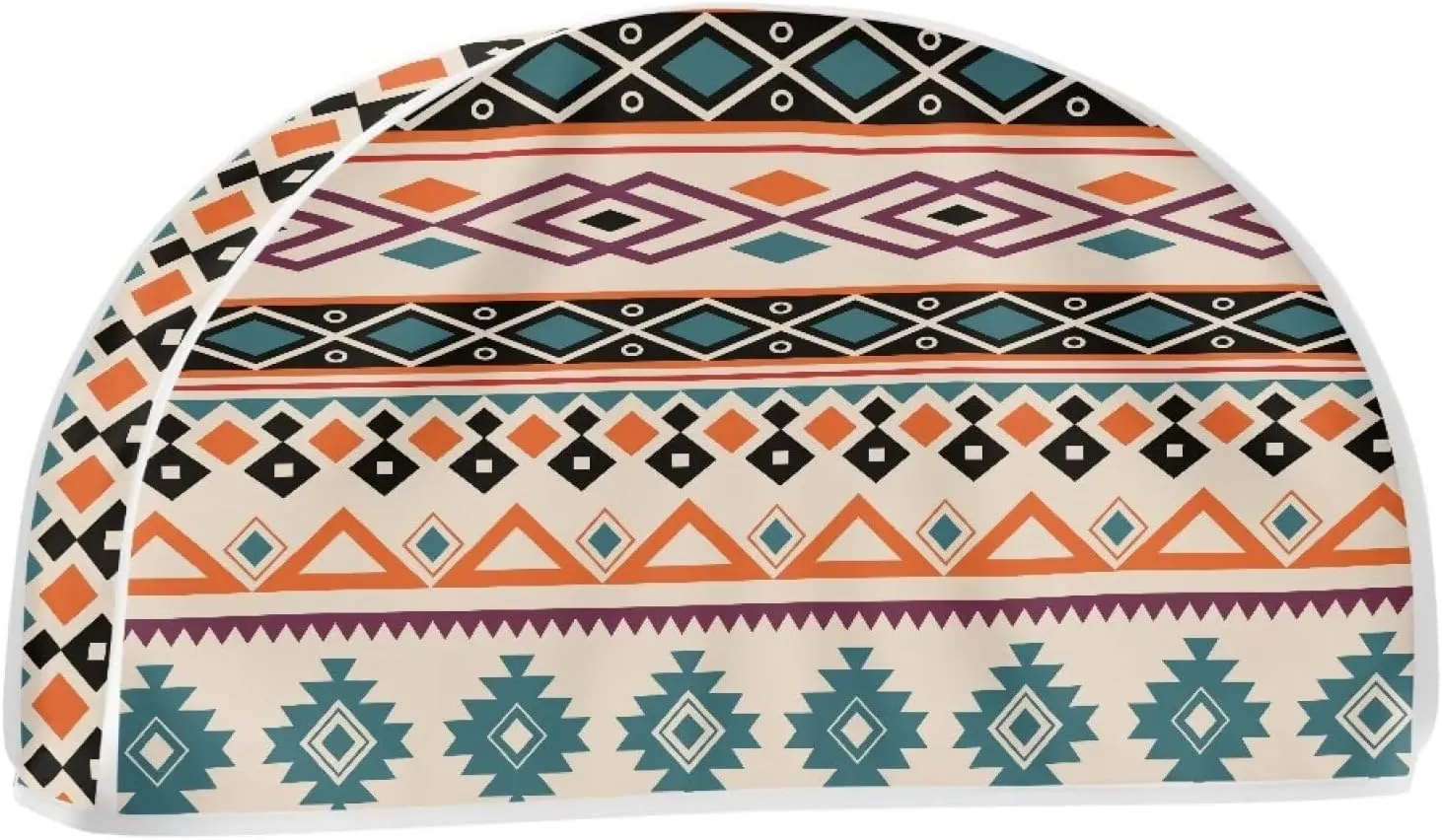 Babrukda Clothes Garment Rack Cover for Closet, Yellow Southwestern Aztec Semicircle Wardrobe Clothes Protector for Dress Suit, Semicircle Garment Bags, Hanger Not Included