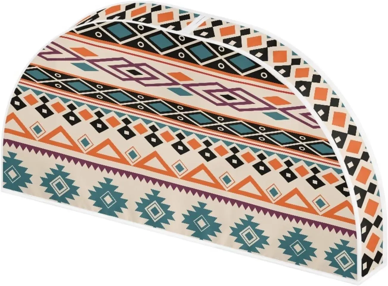 Babrukda Clothes Garment Rack Cover for Closet, Yellow Southwestern Aztec Semicircle Wardrobe Clothes Protector for Dress Suit, Semicircle Garment Bags, Hanger Not Included