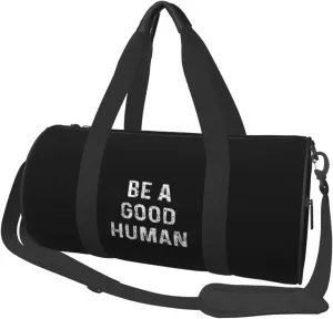 Be A Good Human Convertible Garment Bag with Shoulder Strap, Carry on Garment Duffel Bag for Men Women - Rolling Foldable for Travel Luggage Bags (Black)