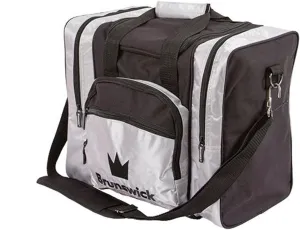 Brunswick Edge Single Tote Bowling Bag, Silver