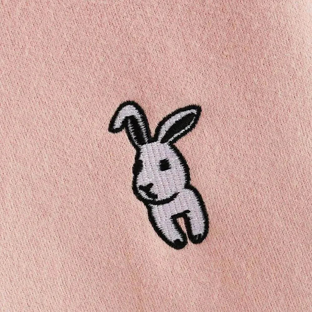 Bunny Rabbit Ear Hooded Sweatshirt Cute Women's Hoodie Pullover Cosplay Top