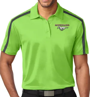 Buy Cool Shirts Mens Running Mustang Colorblock-Stripe Polo Shirt
