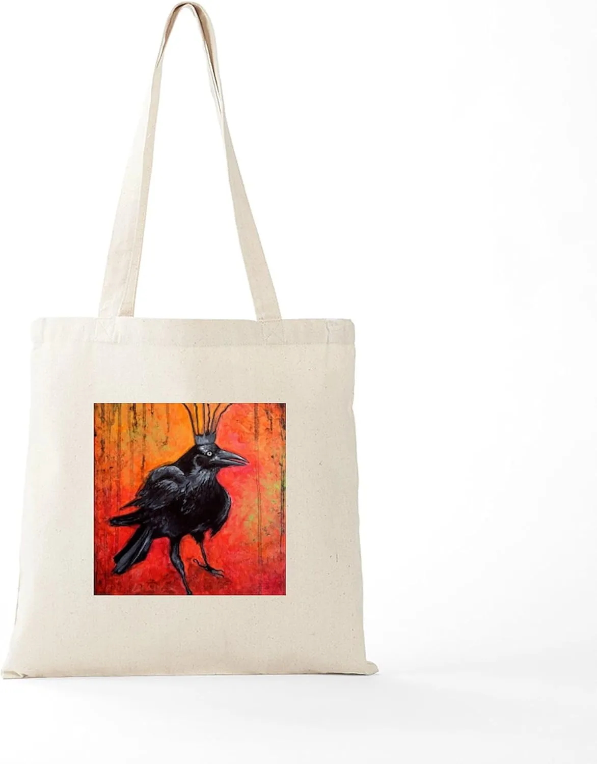 CafePress Darlington, The Raven King Tote Bag Reusable Natural Beige Canvas Shopping Bag
