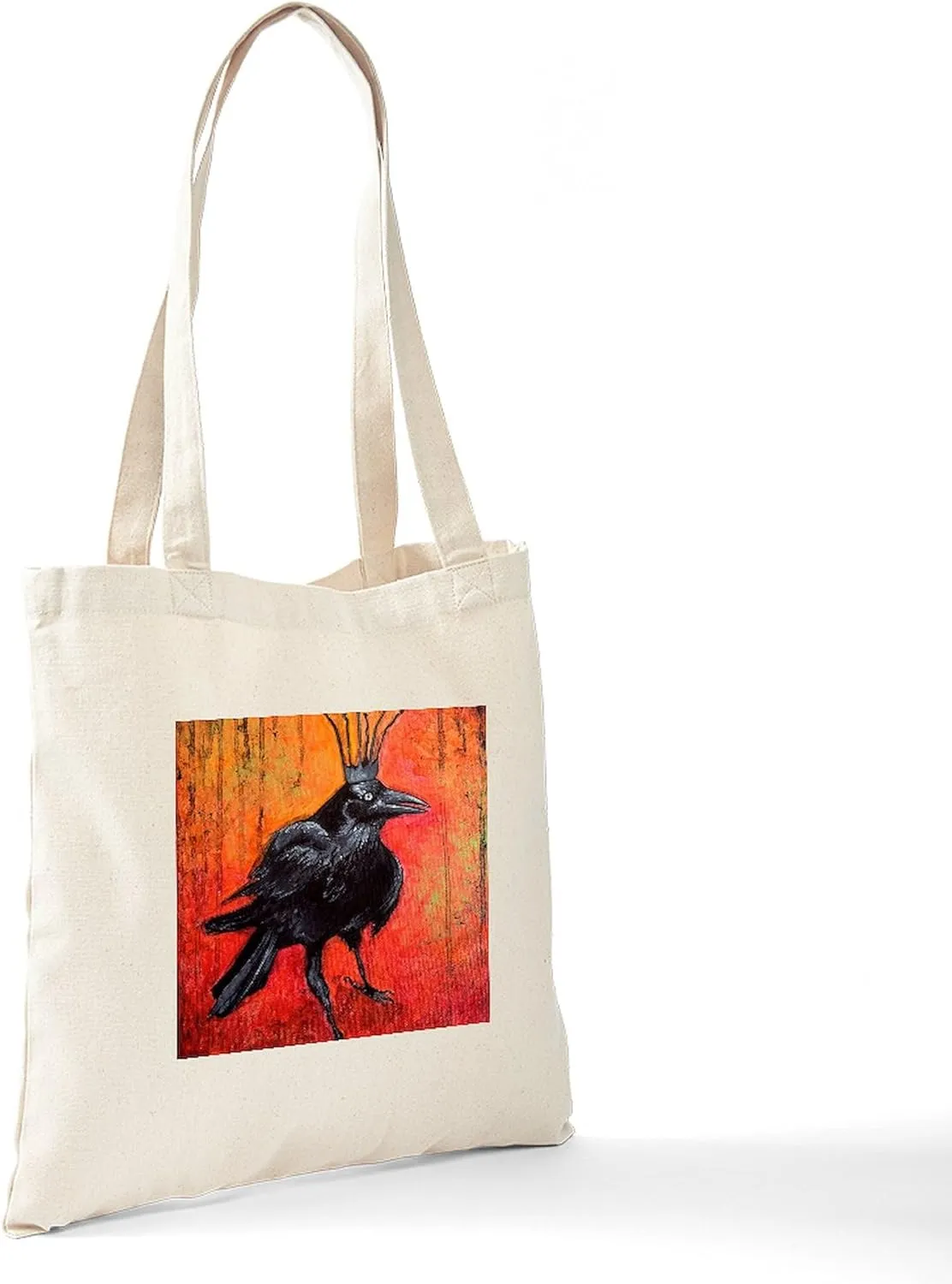 CafePress Darlington, The Raven King Tote Bag Reusable Natural Beige Canvas Shopping Bag