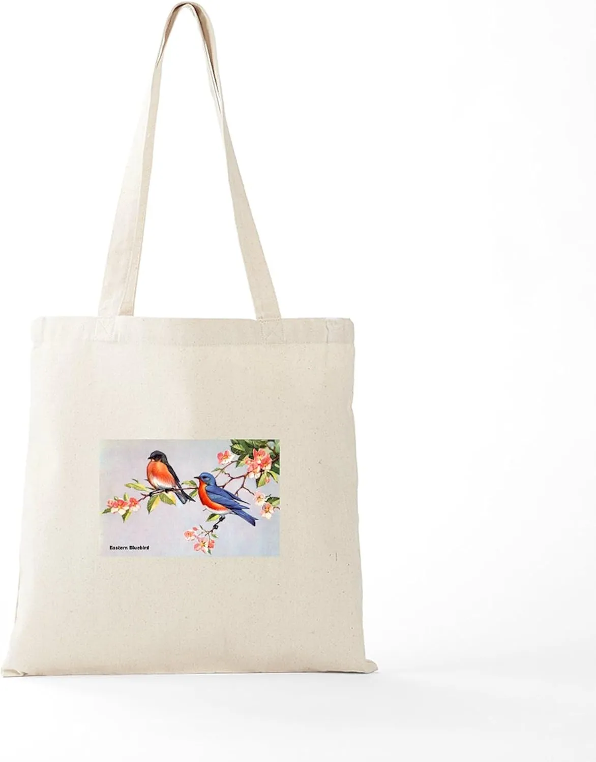 CafePress Eastern Bluebird Bird Tote Bag Reusable Natural Beige Canvas Shopping Bag