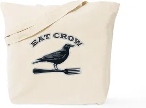 CafePress Eat Crow Tote Bag Reusable Natural Beige Canvas Shopping Bag