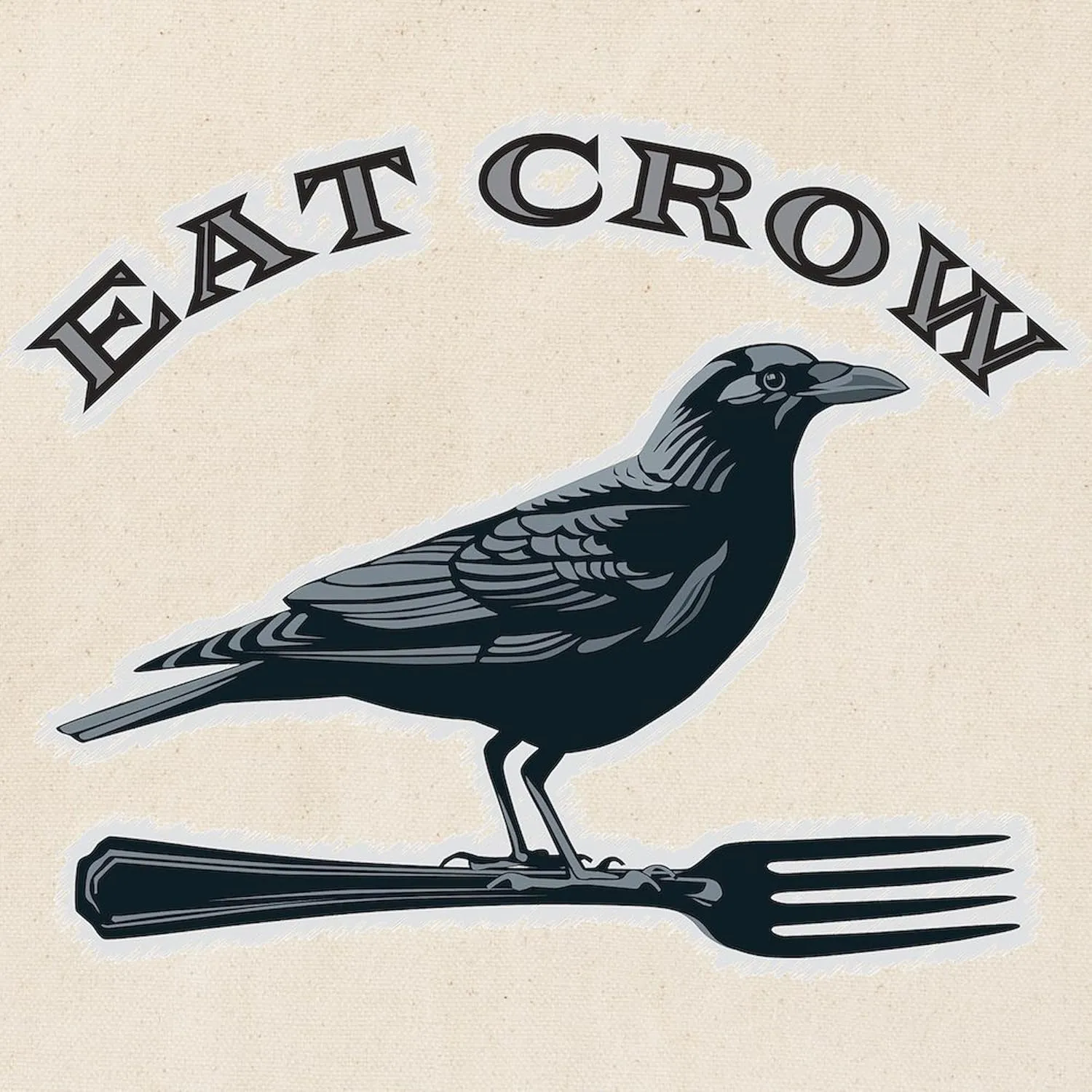 CafePress Eat Crow Tote Bag Reusable Natural Beige Canvas Shopping Bag