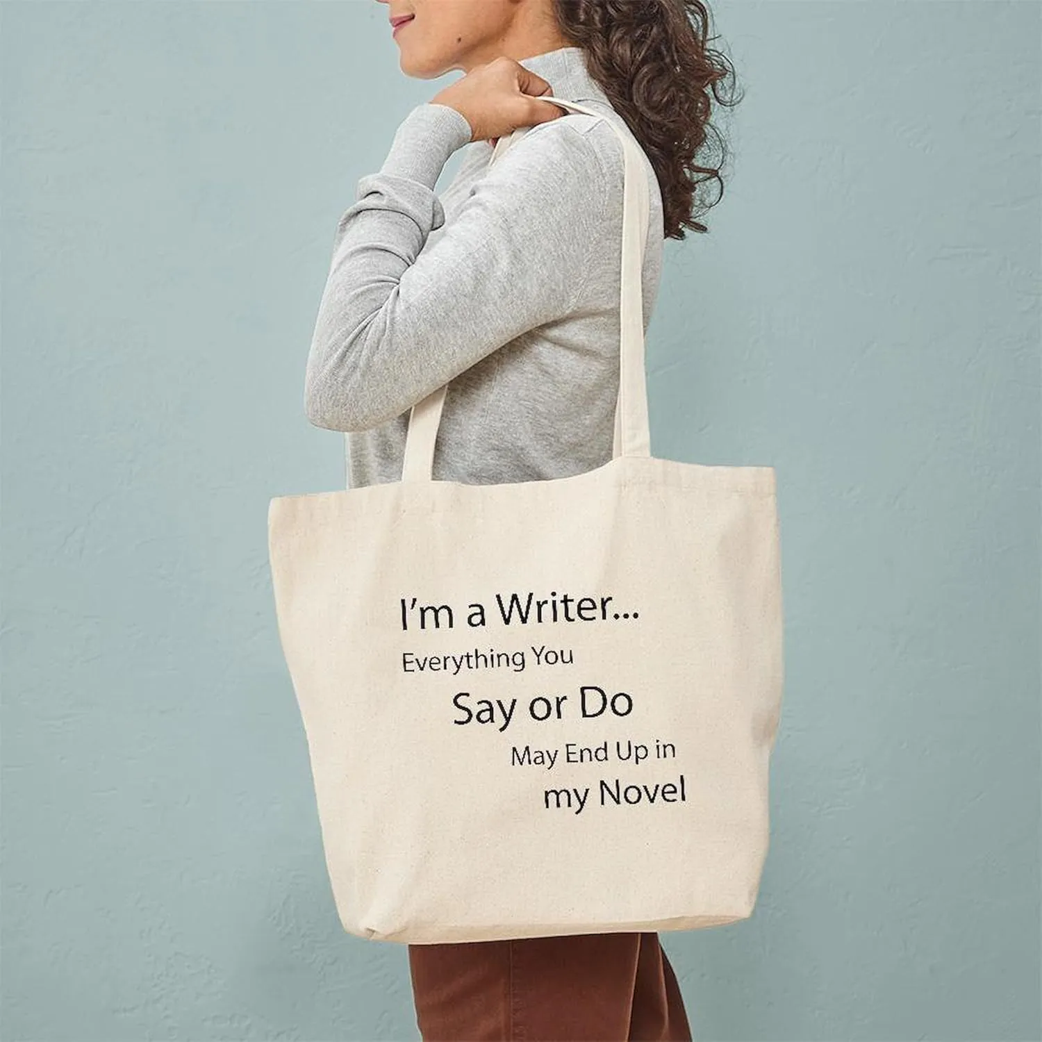CafePress In My Novel Tote Bag Reusable Natural Beige Canvas Shopping Bag