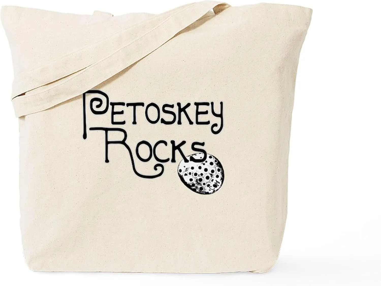 CafePress Petoskey Rocks! Petoskeyrock Tote Bag Natural Canvas Tote Bag, Reusable Shopping Bag