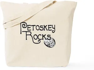 CafePress Petoskey Rocks! Petoskeyrock Tote Bag Natural Canvas Tote Bag, Reusable Shopping Bag