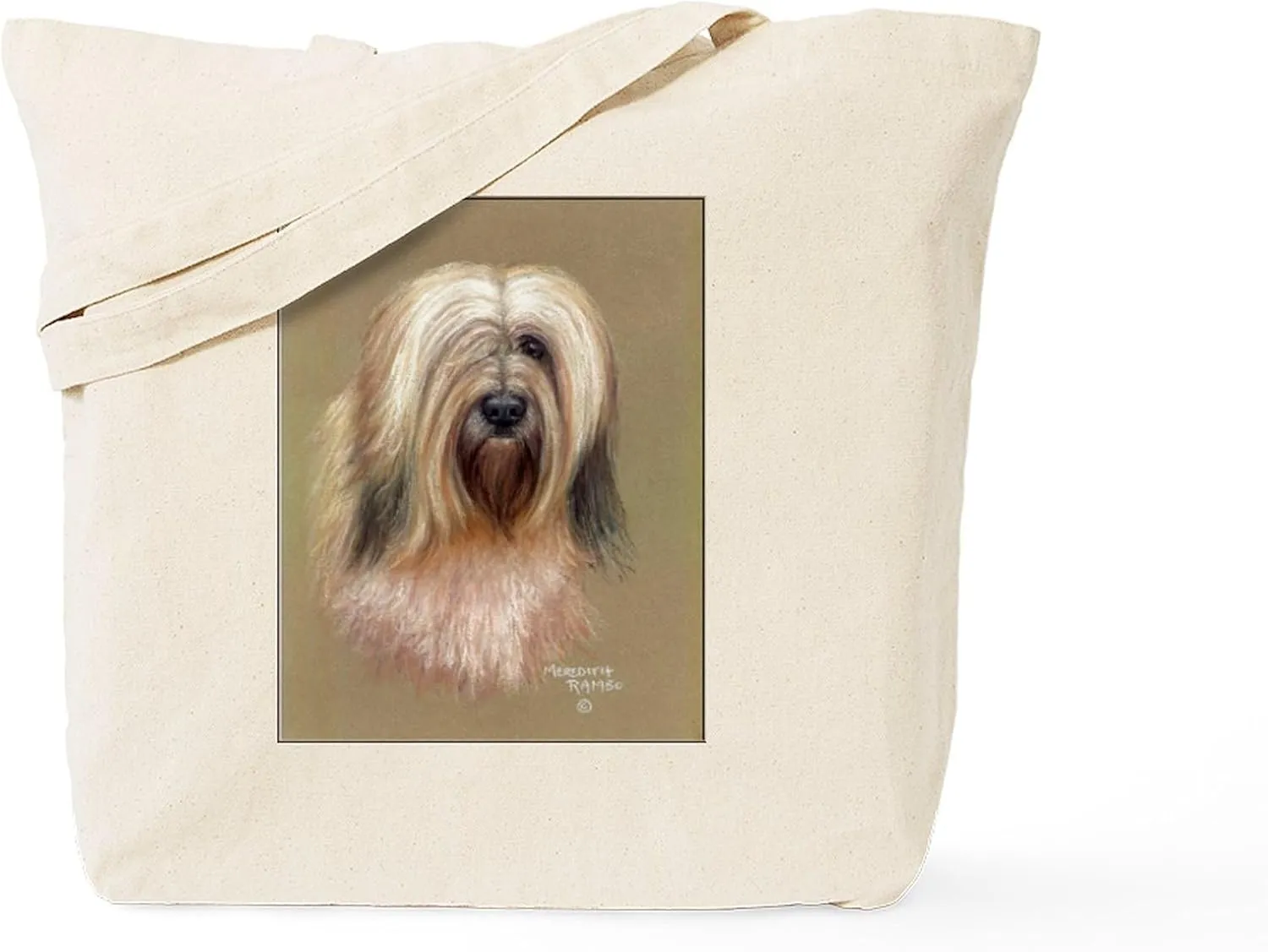 CafePress Tibetan Terrier Tote Bag Natural Canvas Tote Bag, Reusable Shopping Bag