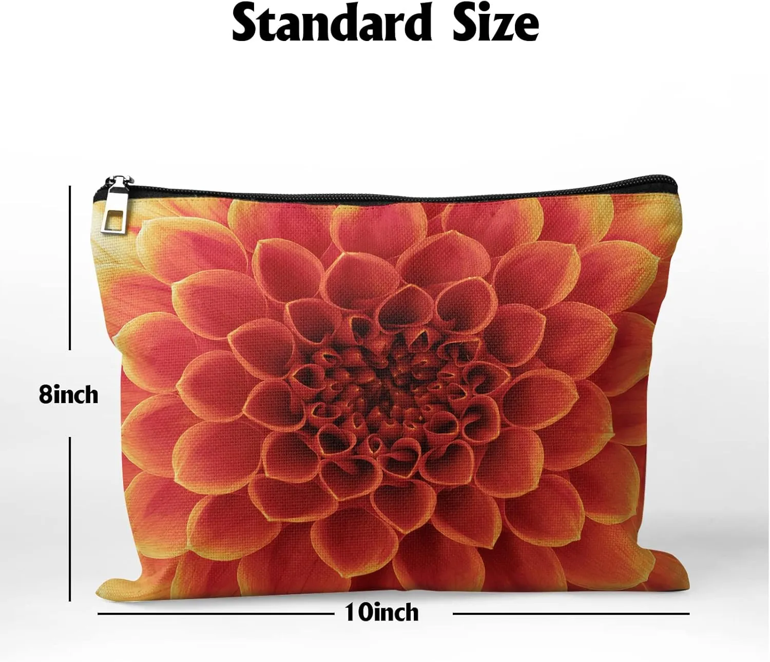 Cafl Beautiful Petals Makeup Bag Travel Large Abstract Flower Cosmetic Bag Essentials Jewelry Skincare Zipper For Women-108 inch