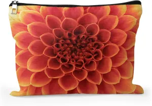 Cafl Beautiful Petals Makeup Bag Travel Large Abstract Flower Cosmetic Bag Essentials Jewelry Skincare Zipper For Women-108 inch