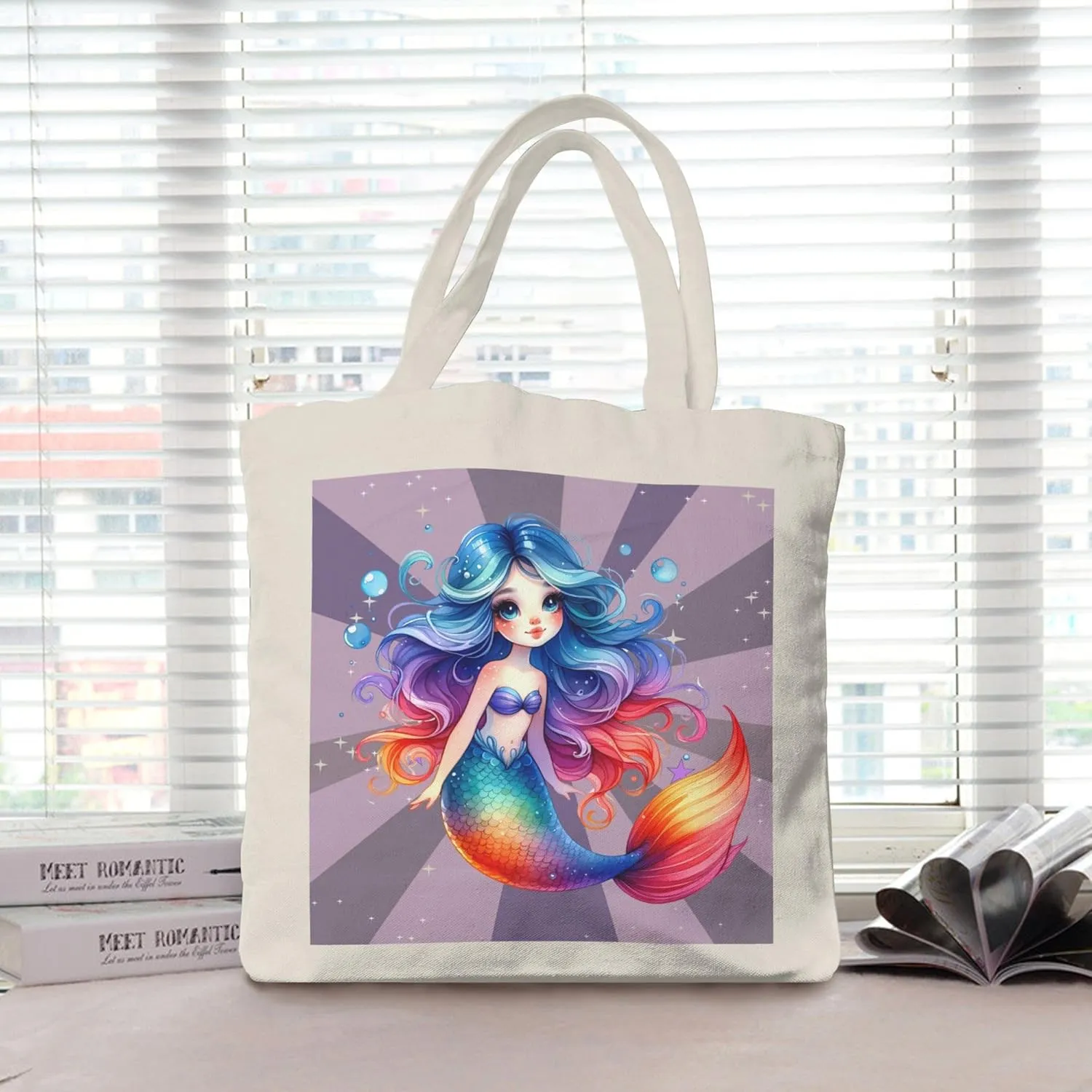 Canvas Tote Bag for Women Weekender Travel Bags Reusable Grocery Bags with Handles Aesthetic Shoulder Tote