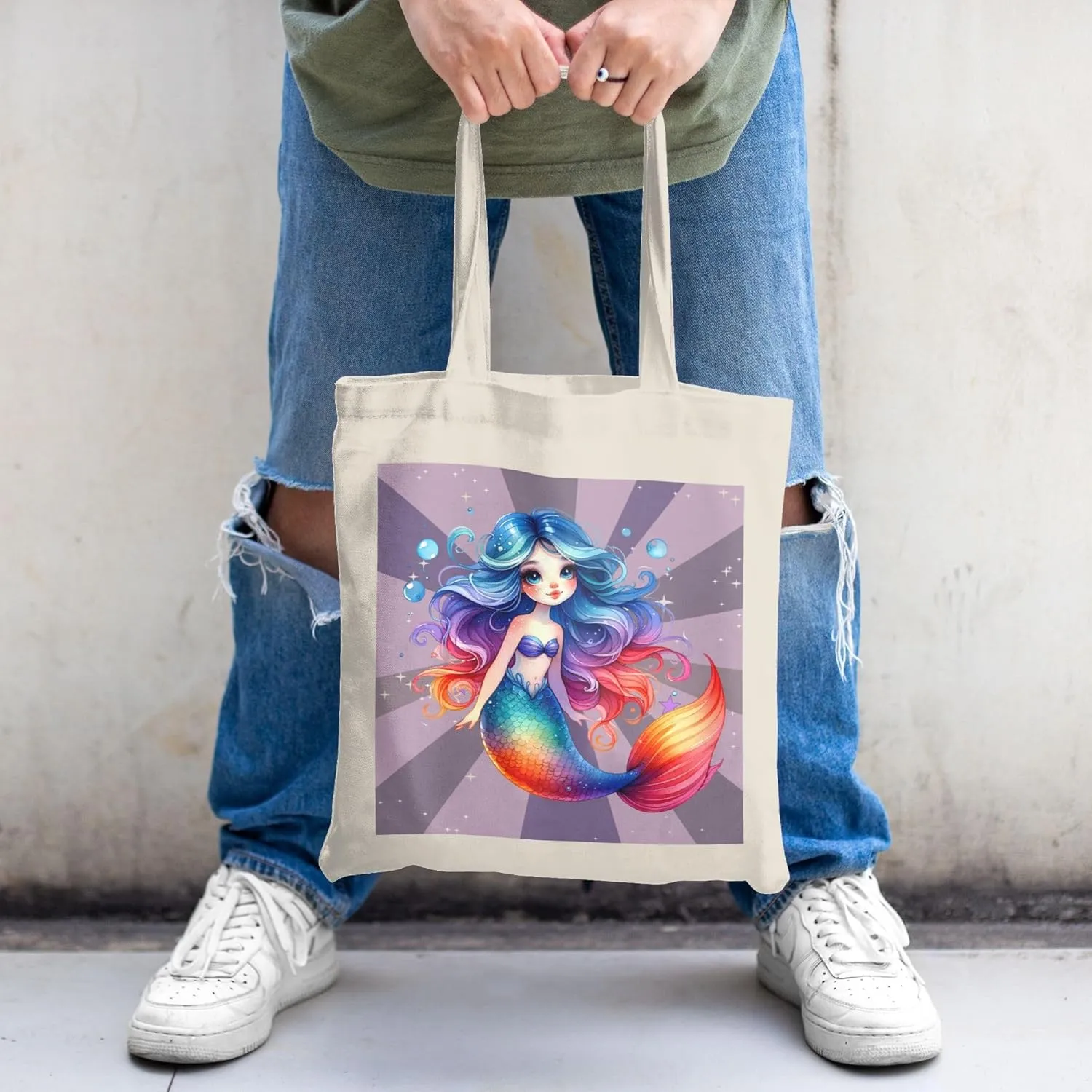 Canvas Tote Bag for Women Weekender Travel Bags Reusable Grocery Bags with Handles Aesthetic Shoulder Tote