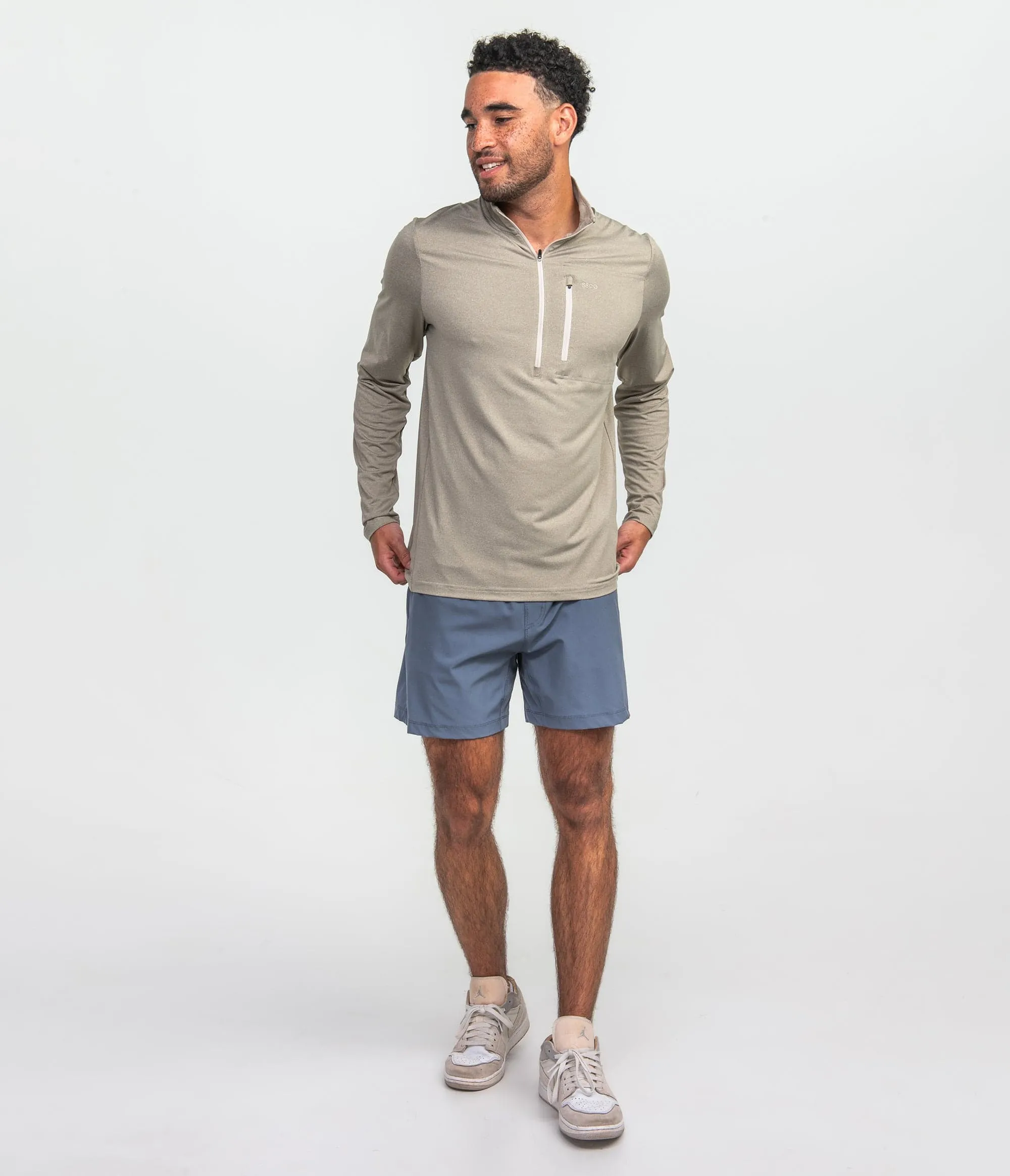 Cart Club Performance Pullover - Greige Tan