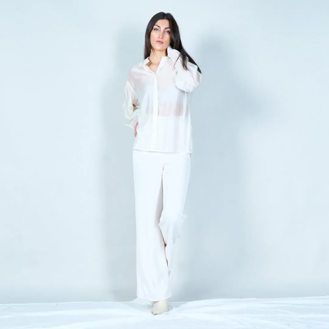 Classic button-down blouse wholesale