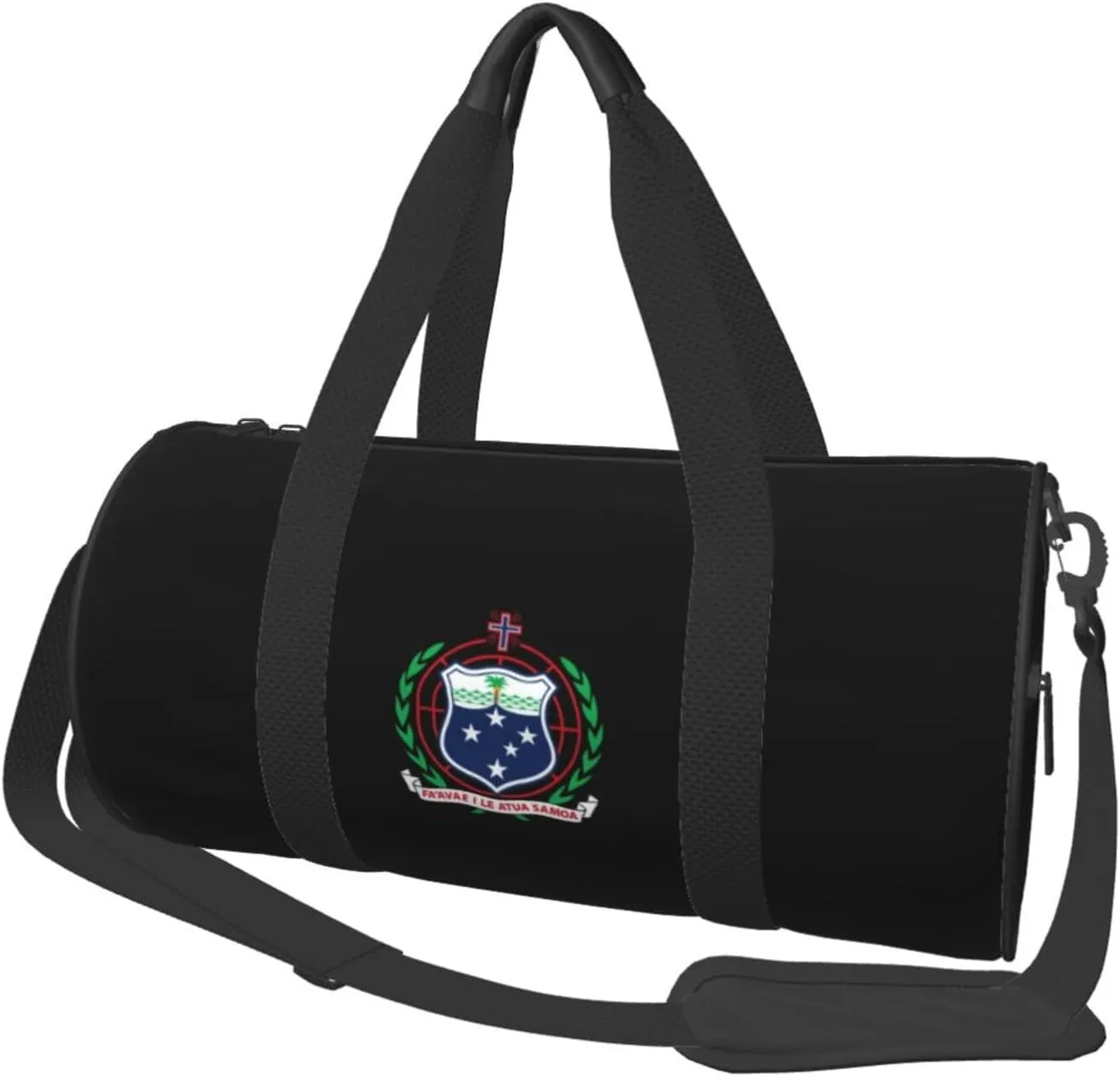 Coat of arms of Samoa Convertible Garment Bag with Shoulder Strap, Carry on Garment Duffel Bag for Men Women - Rolling Foldable for Travel Luggage Bags (Black)