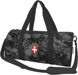 Coat of arms of the Kingdom of Italy (1890) Convertible Garment Bag with Shoulder Strap, Carry on Garment Duffel Bag for Men Women - Rolling Foldable for Travel Luggage Bags (Black)