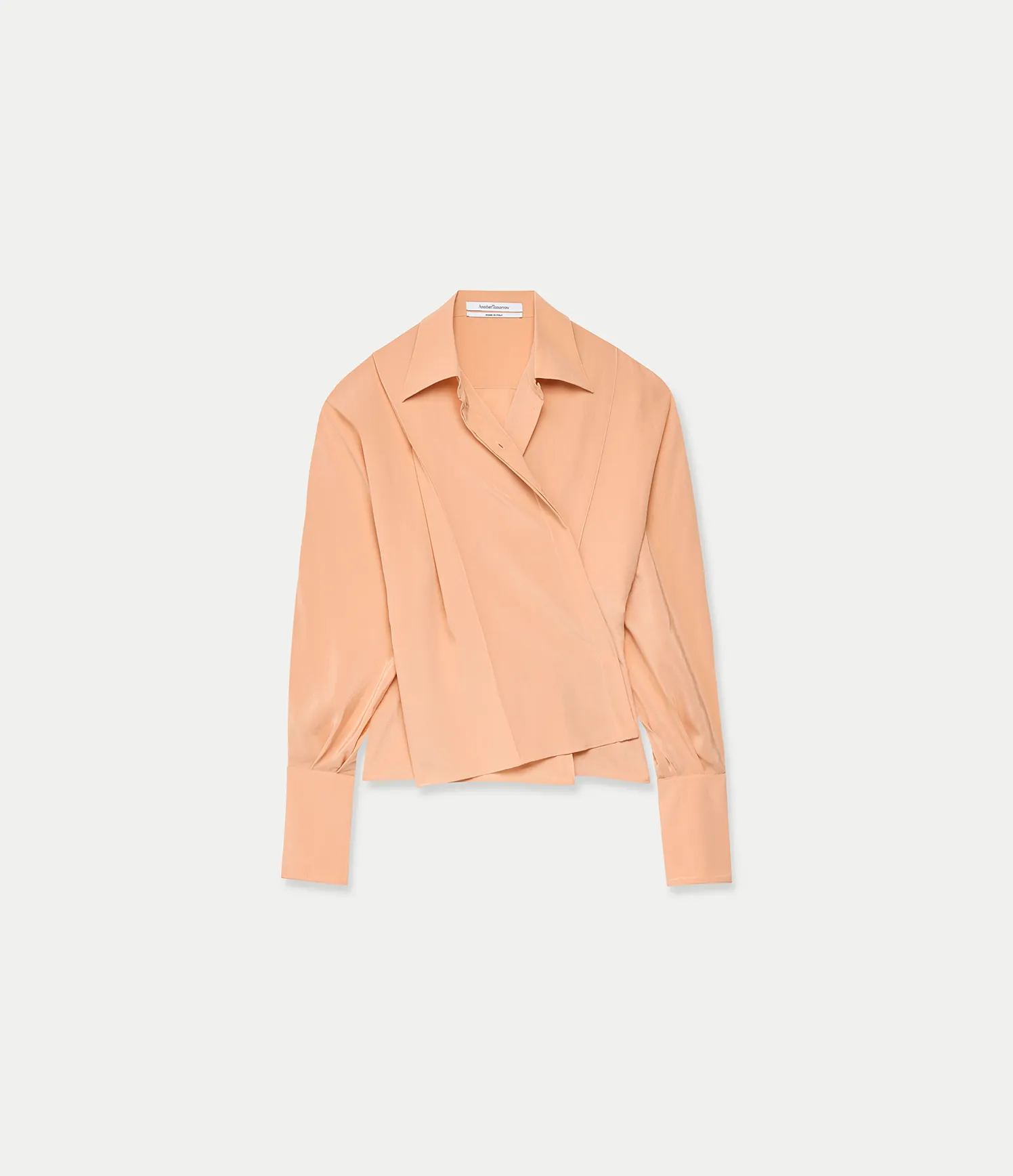 Convertible Pleated Wrap Shirt