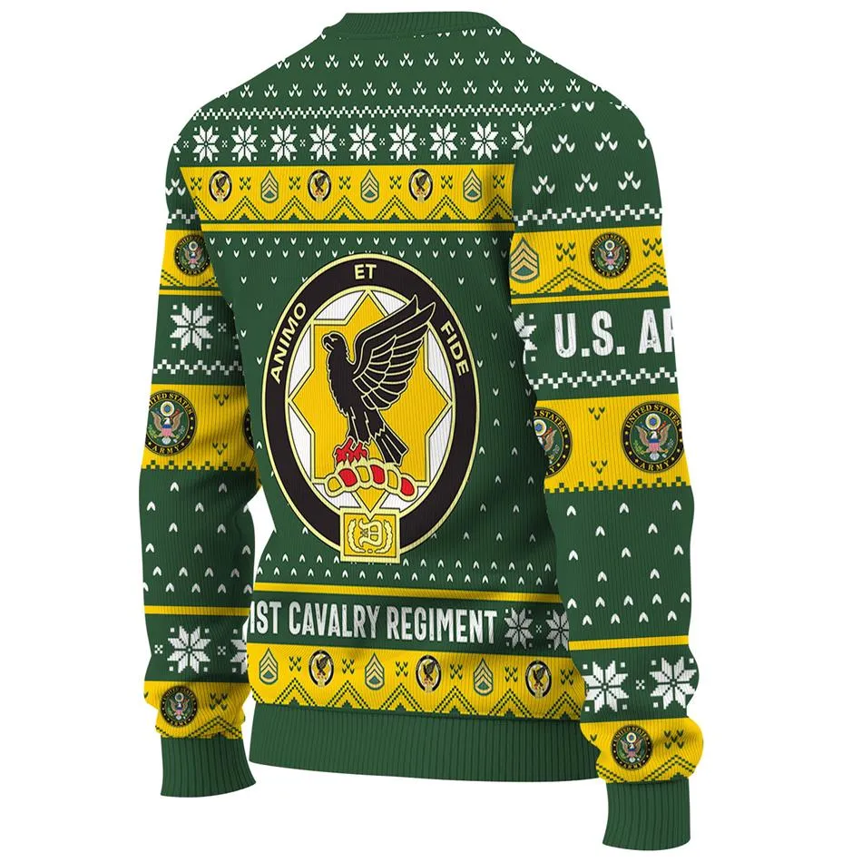 Custom US Veteran Ugly Sweater Available All Military Branches Gift For Veteran Dad Grandpa K1702