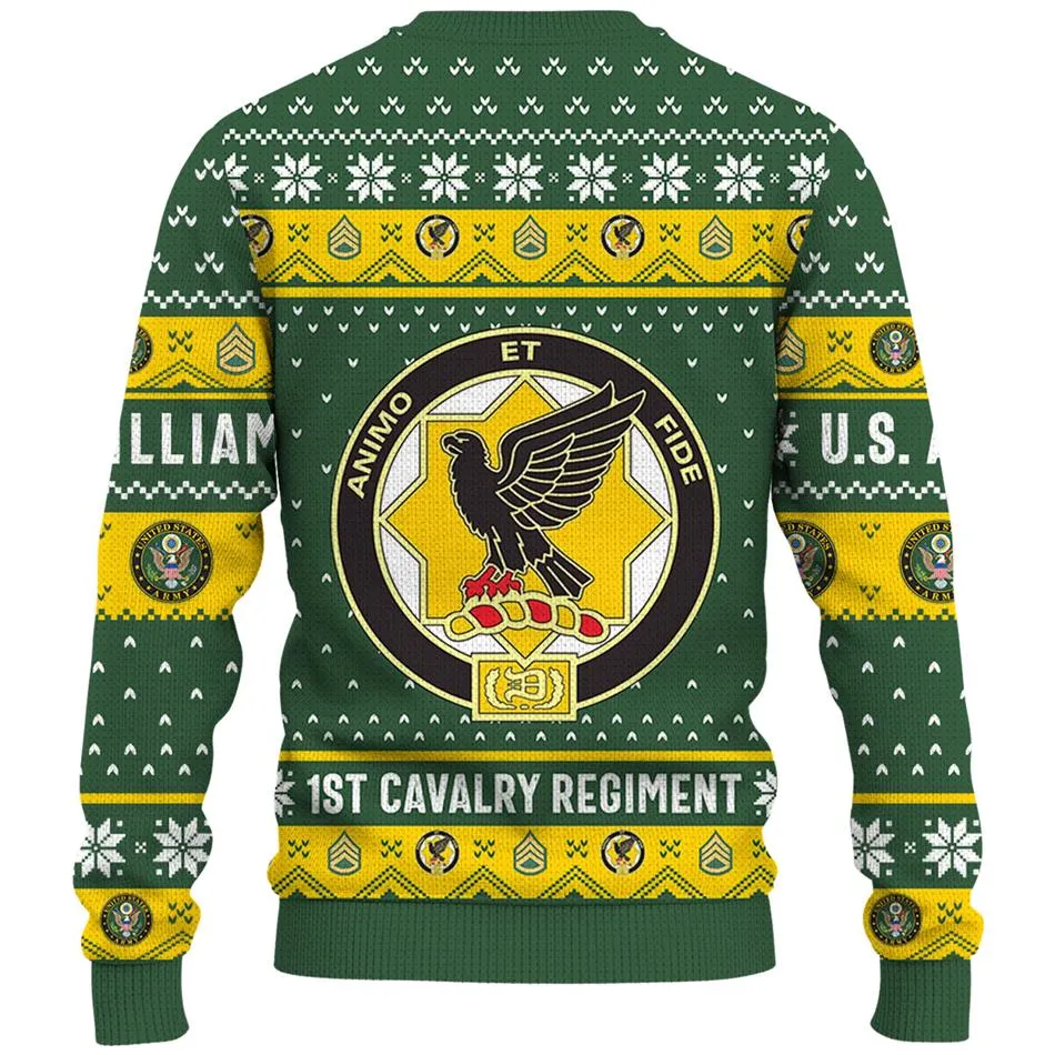 Custom US Veteran Ugly Sweater Available All Military Branches Gift For Veteran Dad Grandpa K1702