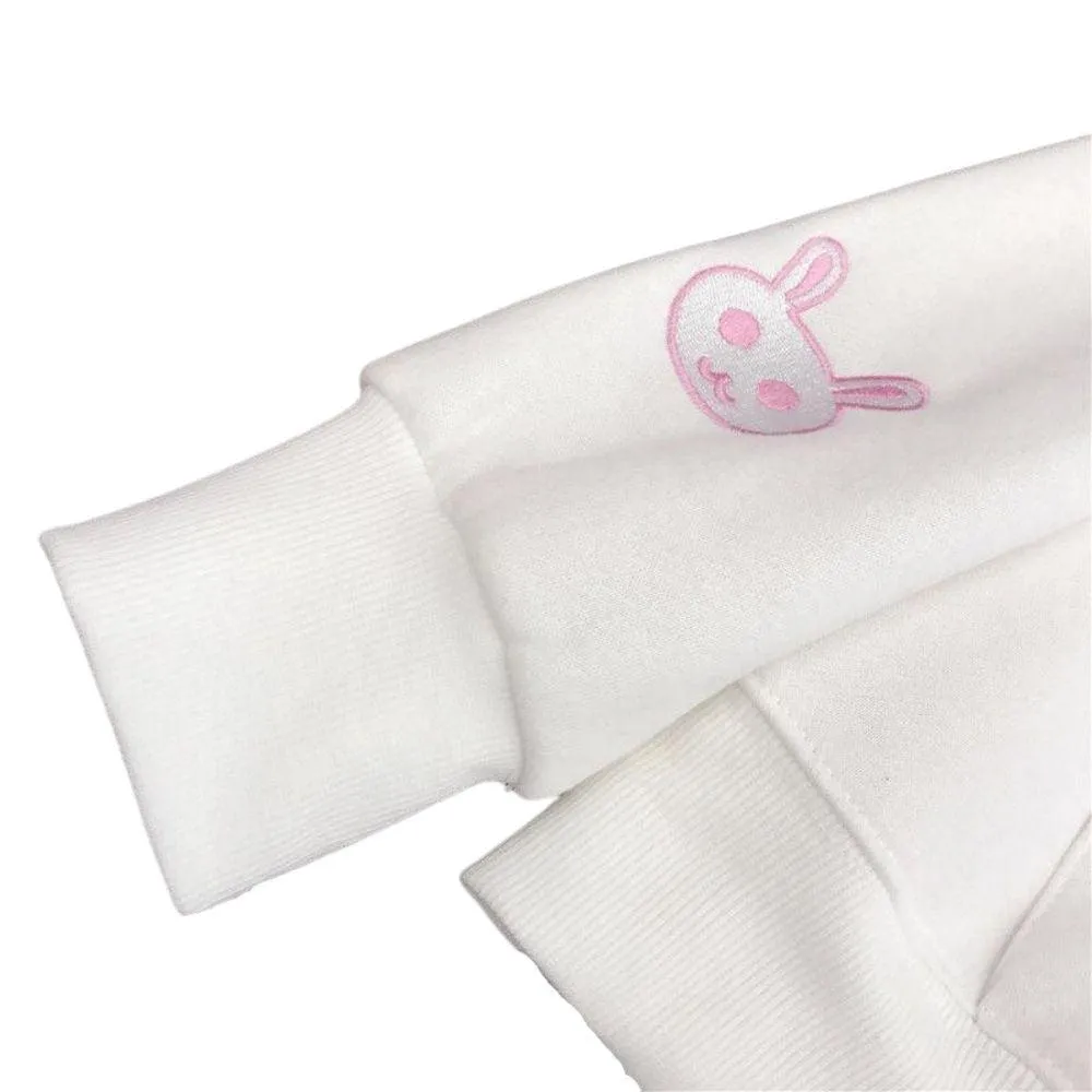 Cute Bunny Rabbit Women's Hoodie: Face and ears on the hood make this casual top fun