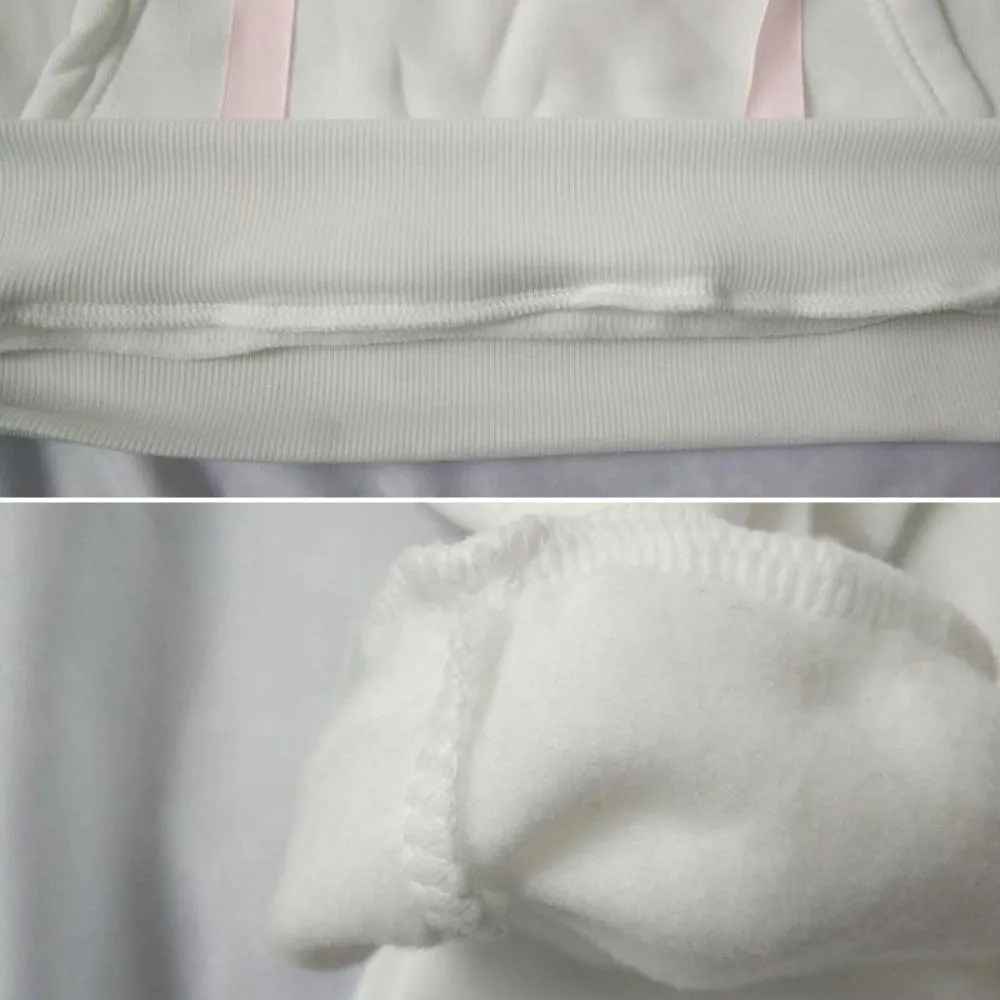 Cute Bunny Rabbit Women's Hoodie: Face and ears on the hood make this casual top fun