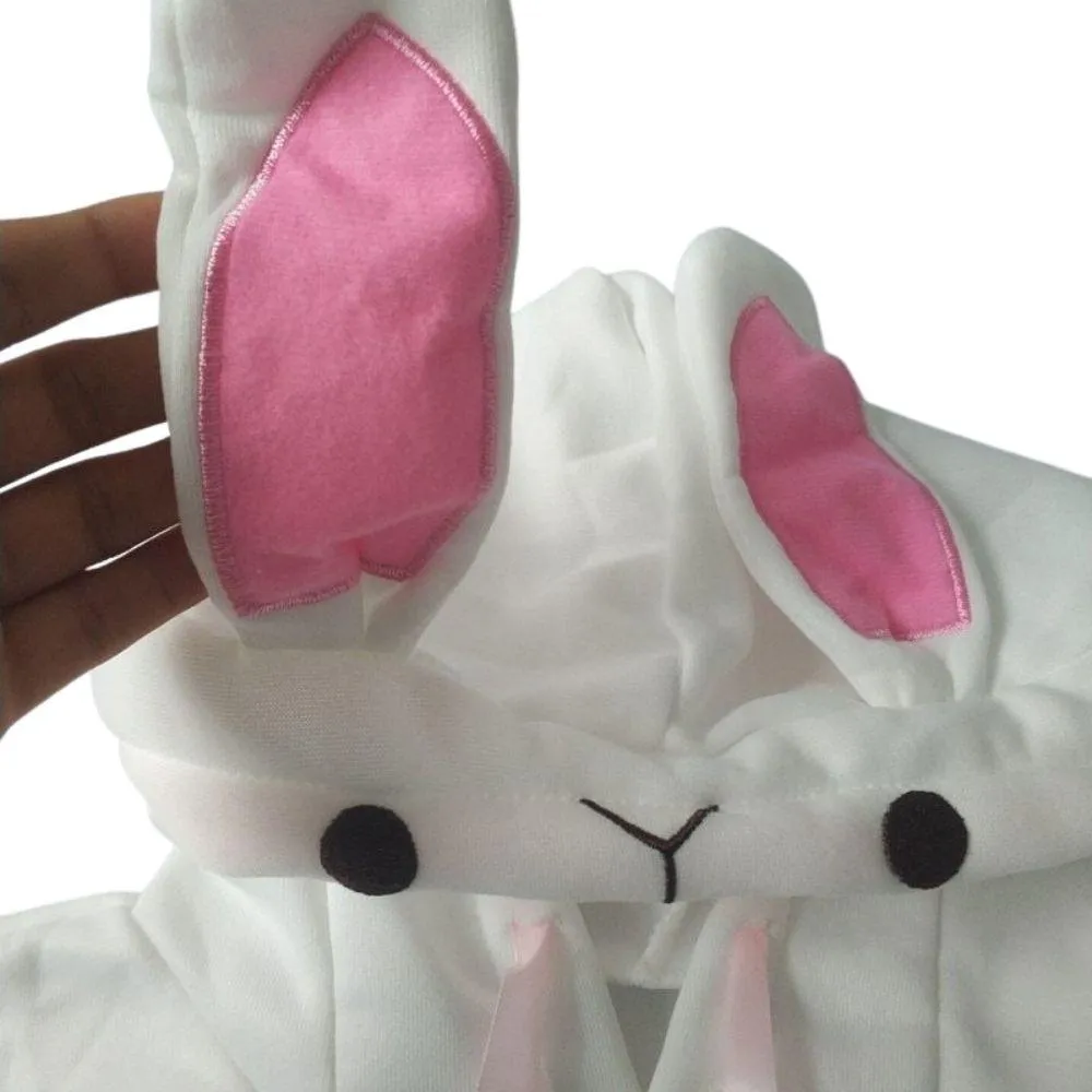 Cute Bunny Rabbit Women's Hoodie: Face and ears on the hood make this casual top fun
