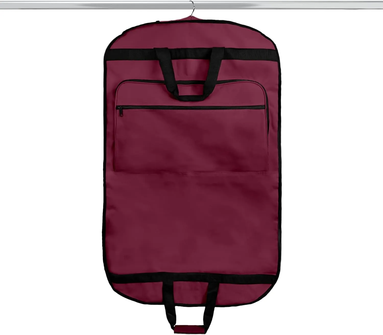 DALIX 39" Garment Bag Cover for Suits and Dresses Clothing Foldable w Pockets in Maroon