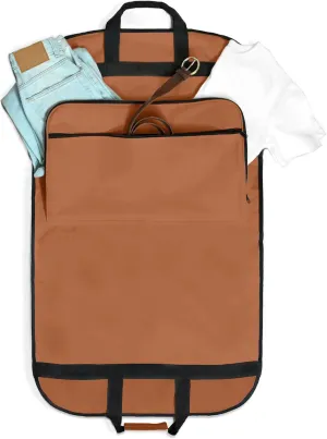DALIX 39" Garment Bag Cover for Suits and Dresses Clothing Foldable w Pockets (Orange)