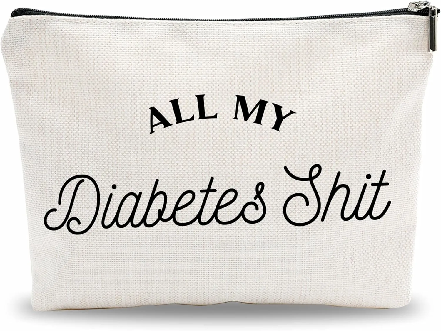 Diabetes Care Make Up Bag, All My Diabetes Cosmetic Bag, Diabetes Travel Toiletry Bag, Minimalism Gift For Women, Women Accessories - A04