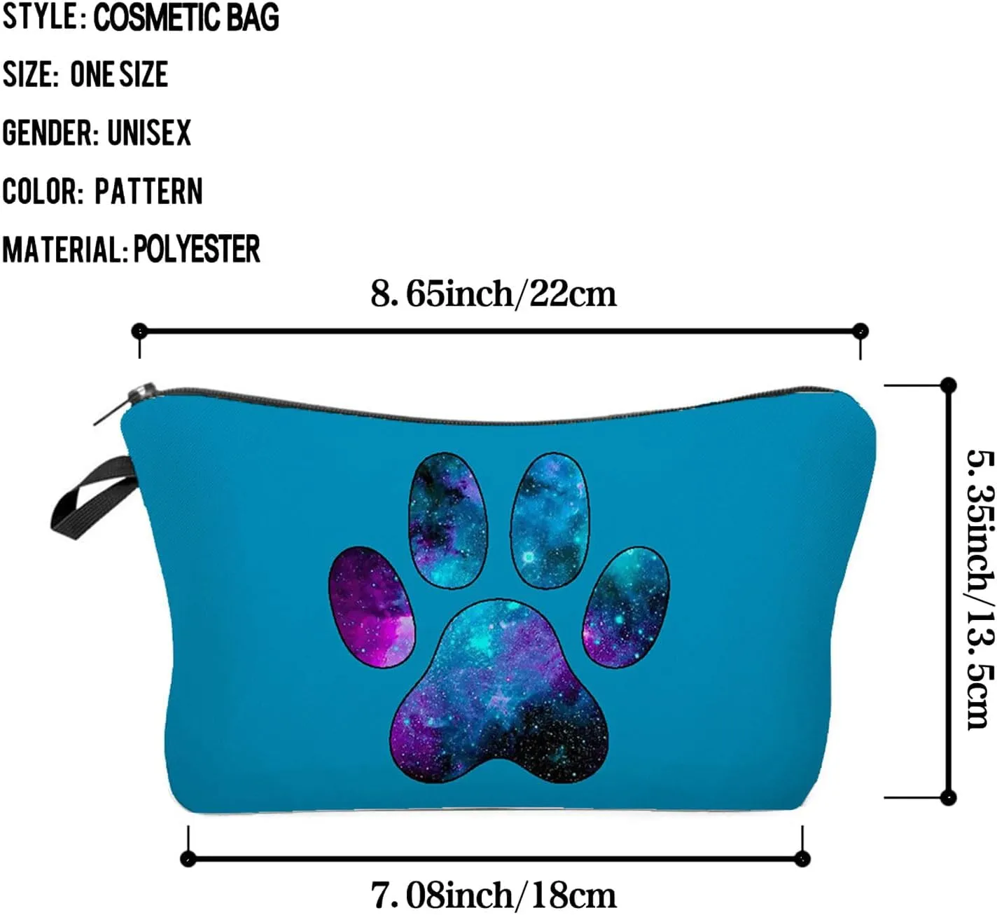 Dog Paw Makeup Bag Cute Small Makeup Organizer Bag Travel Toiletry Zipper Pouch Birthday Present for Dog Lovers Puppy Paw Cosmetic Bag for Women Friends Sisters