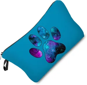 Dog Paw Makeup Bag Cute Small Makeup Organizer Bag Travel Toiletry Zipper Pouch Birthday Present for Dog Lovers Puppy Paw Cosmetic Bag for Women Friends Sisters