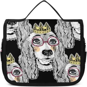 Dogs Toiletry Bag for Women & Men, Travel Makeup Bag Hanging Cosmetic Bags Makeup Organizer for Jewelry Brushes Toiletries Trip Essentials