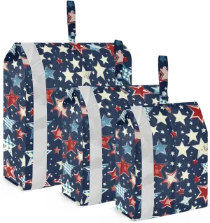DOMIKING American July 14th Packing Cubes for Travel Luggage Organizer Hanging Packing Bag for Clothes Suitcase Set of 3