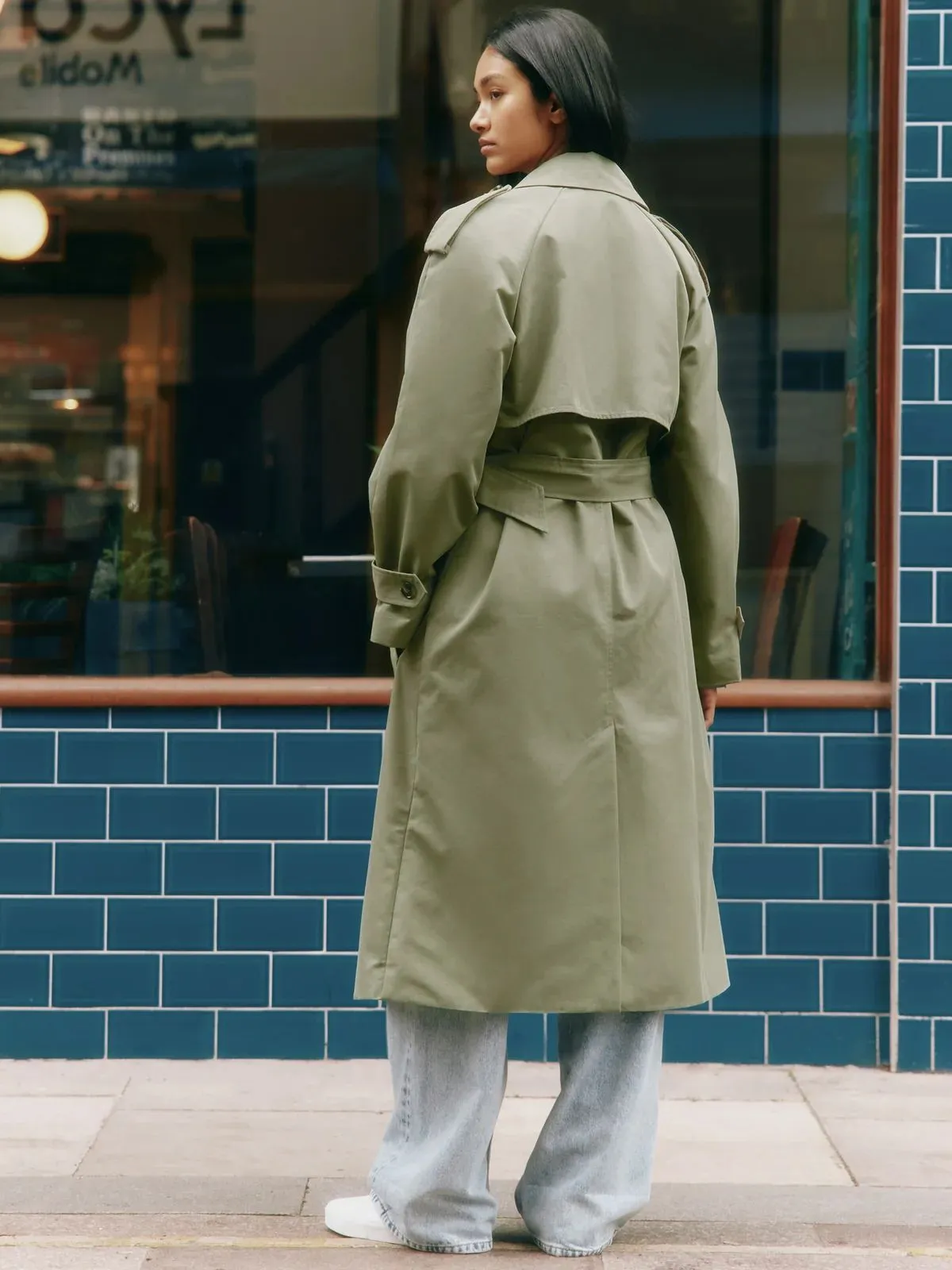 Double Breasted Classic Trench Coat - Khaki